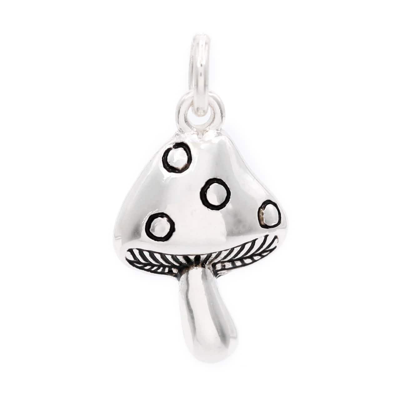 12 Pack: Silver Plated Mushroom Charm by Bead Landing™